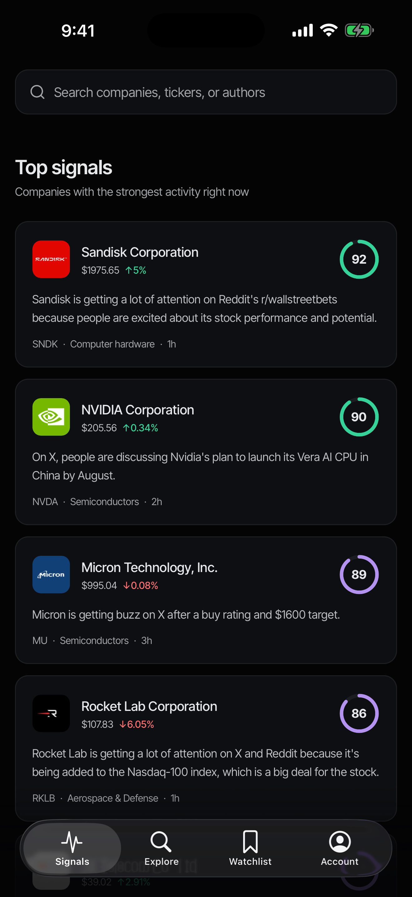 Quantral on iPhone